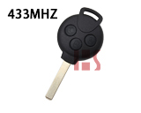 ベンツSmart 3ボタンリモートキー（433Mhz・ID7941）ロゴ無し